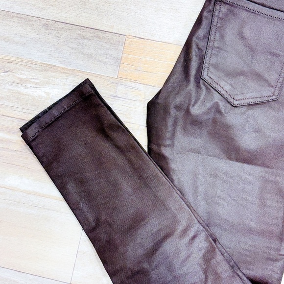BANANA REPUBLIC High-Rise Skinny Coated Chocolate Jean - Picture 4 of 12